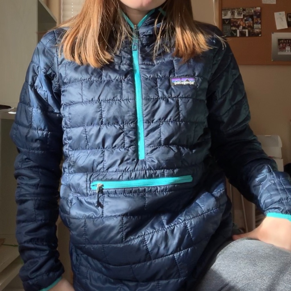 SOLD Patagonia nano puff pullover with hood